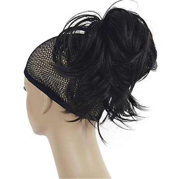 Adjustable Messy Style Ponytail Hair Extension Synthetic Hairpiece with Jaw Claw - Picture 7 of 7